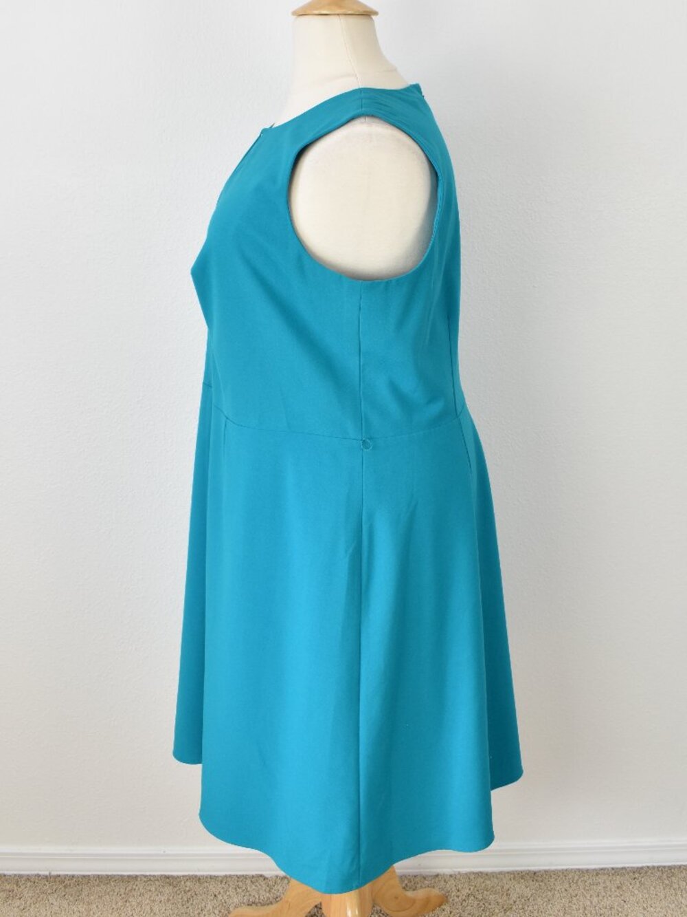 Calvin Klein Fit and Flare Keyhole Dress Blue-Green - 22W - Picture 5 of 10